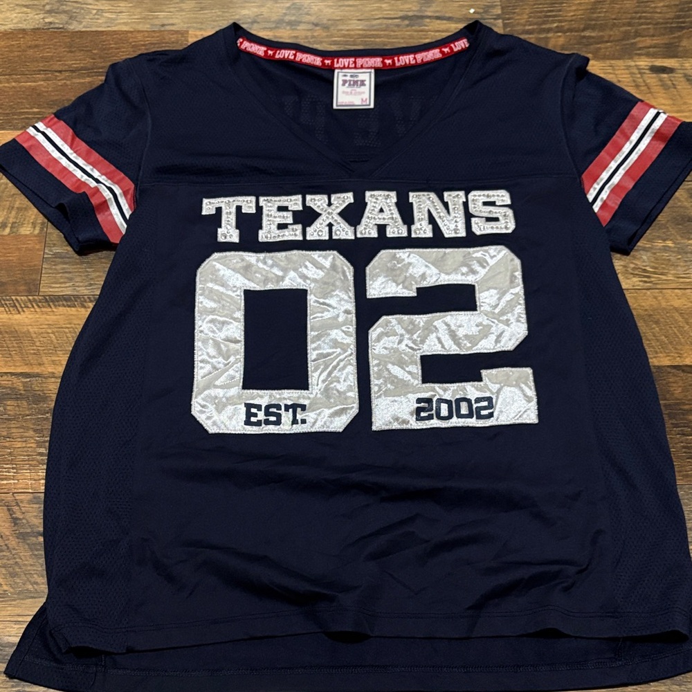 PINK Victoria's Secret Navy‎ Texans Bling Jersey